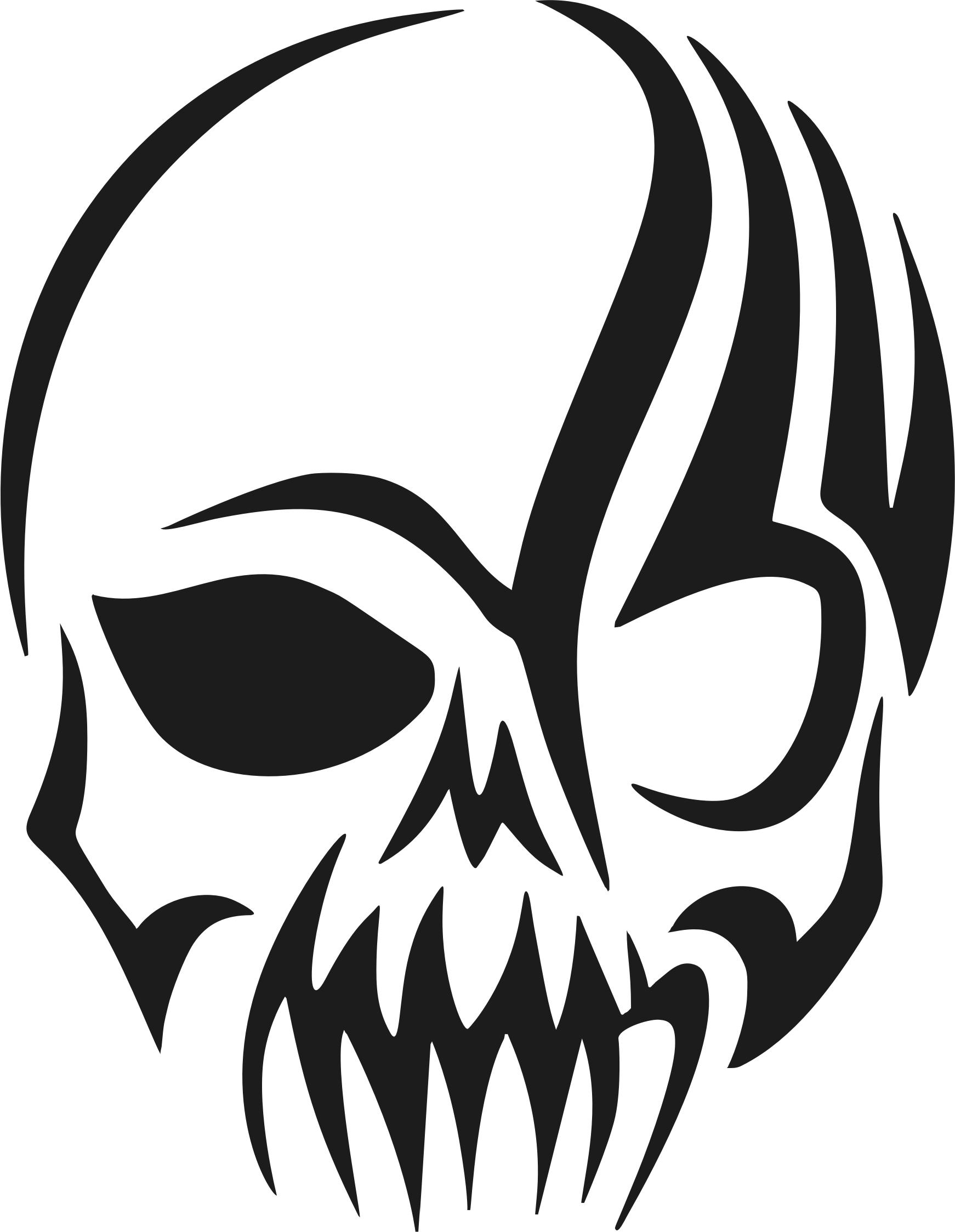 Tribal Skull Tattoo PNG Images HD