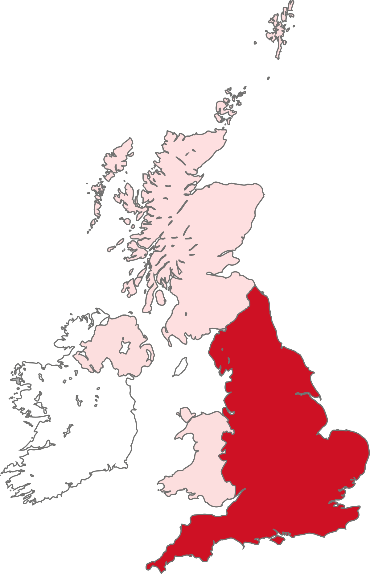 United Kingdom UK Map Free PNG