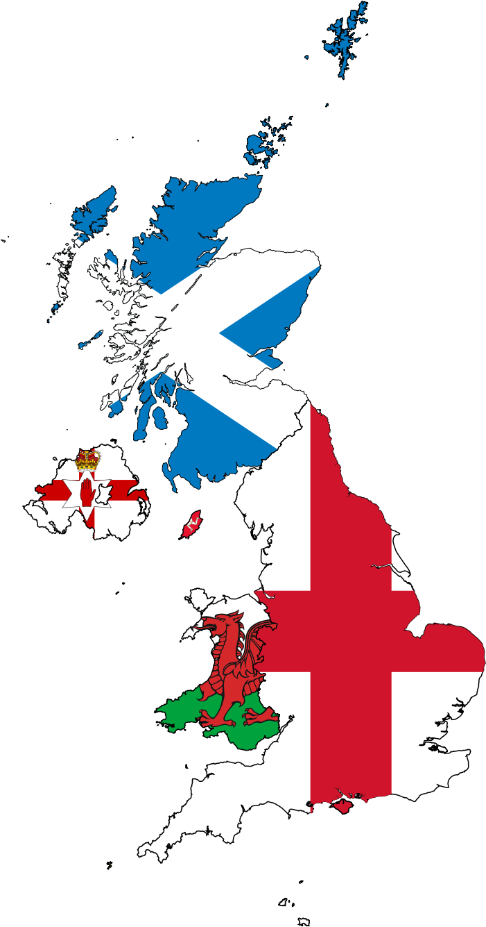 United Kingdom UK Map Transparent Background