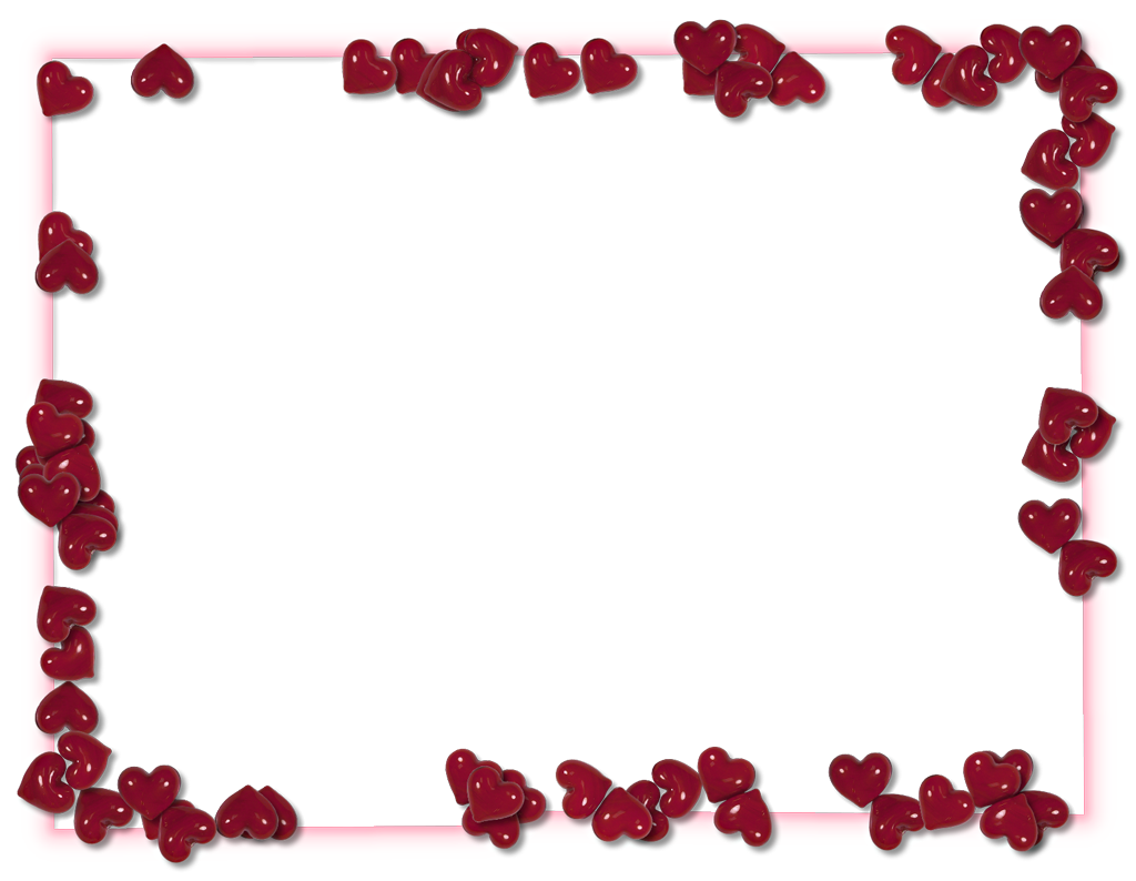 Valentines Day Border Background PNG Image