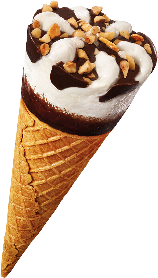 Vanilla Ice Cream Cone Background PNG Image