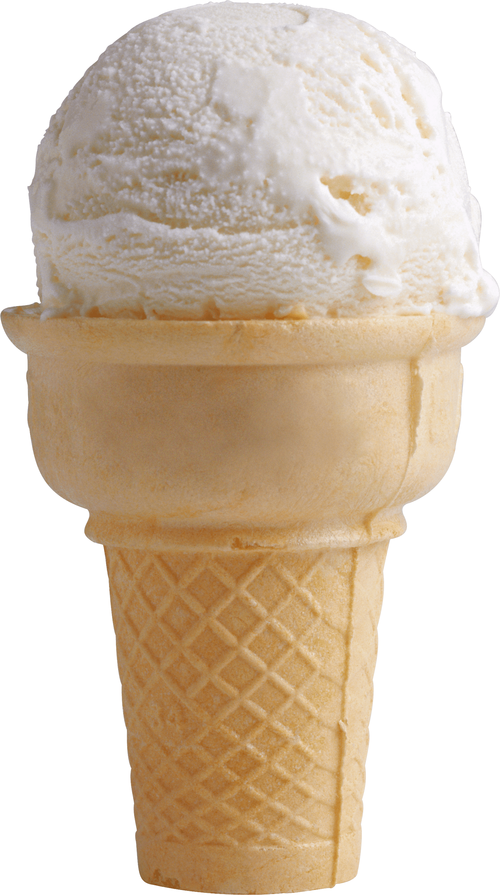 Vanilla Ice Cream Cone PNG Clipart Background