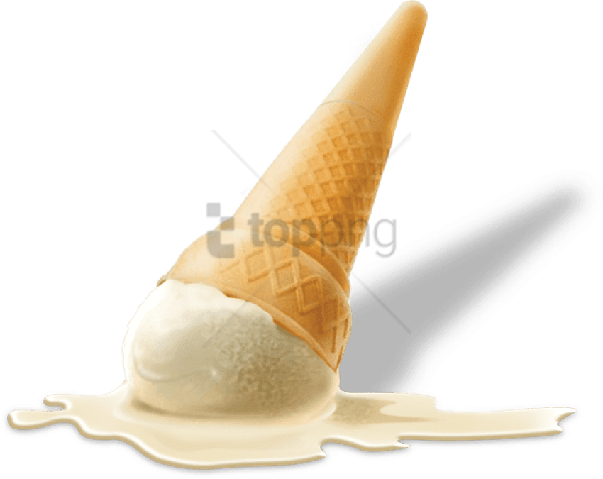Vanilla Ice Cream Cone Transparent Background