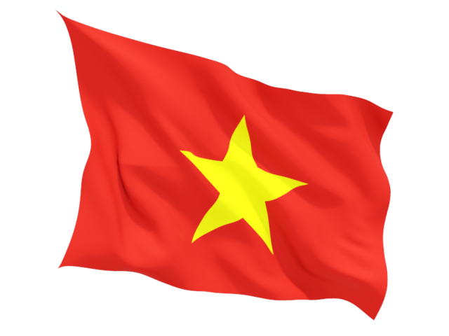 Vietnam Flag Waving PNG Clipart Background