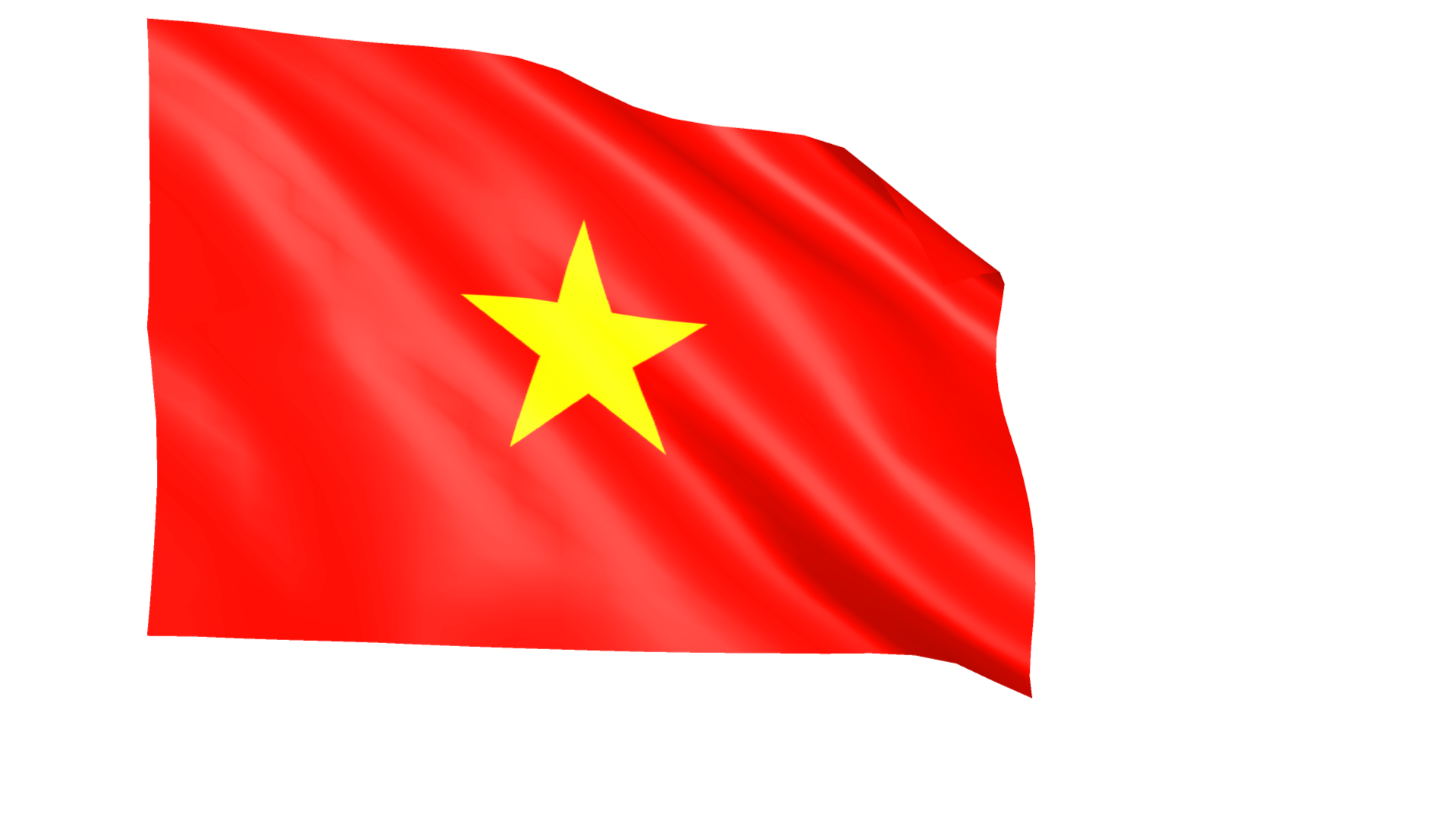 Vietnam Flag Waving Transparent File