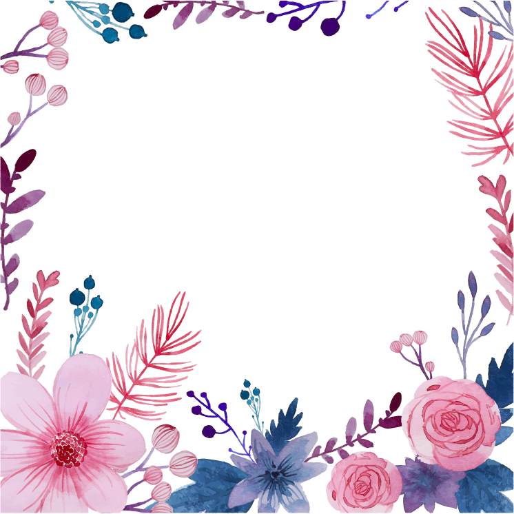 Water Color Flower PNG Clipart Background