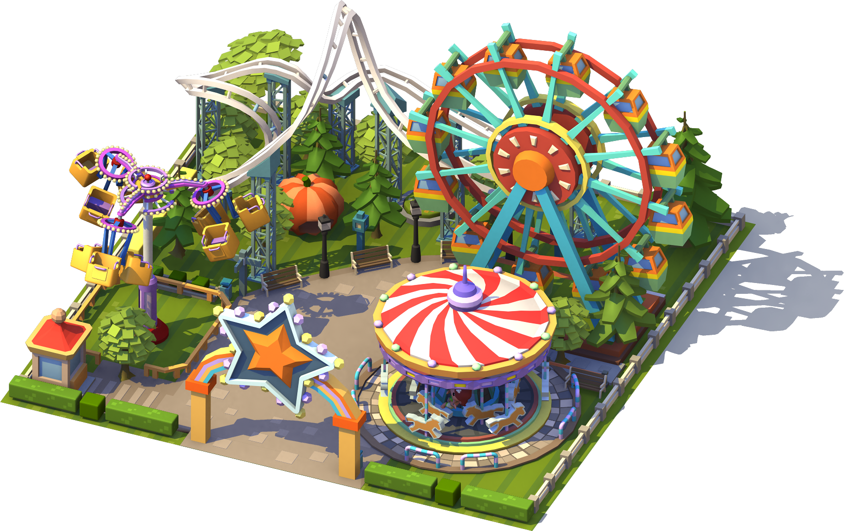 Water Theme Park Background PNG Image