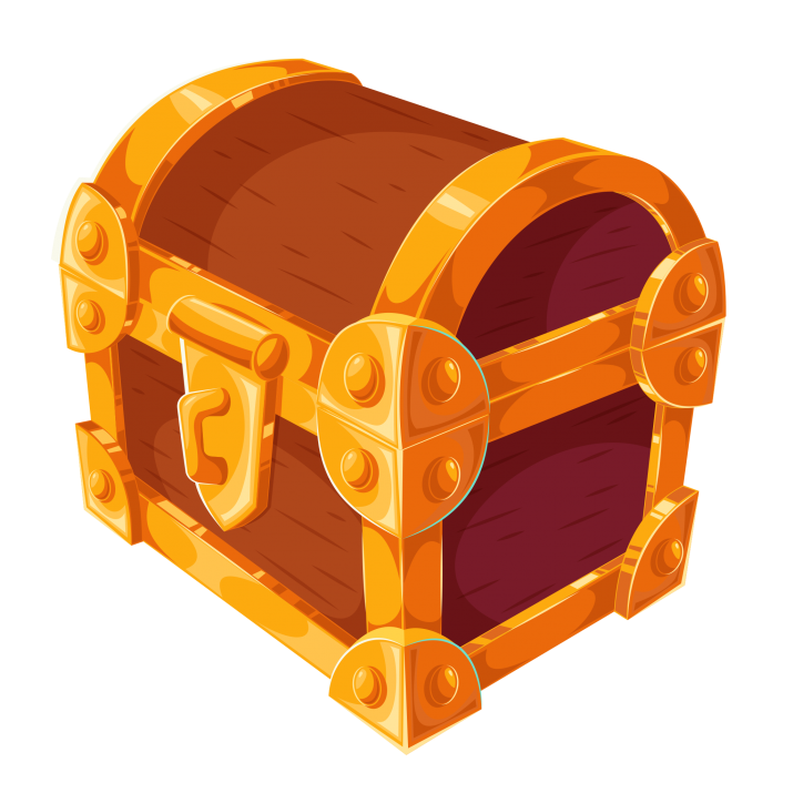 Wooden Treasure Chest Background PNG Image