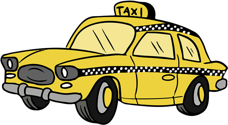 Yellow Taxi Cab Background PNG Image
