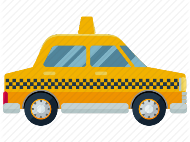 Yellow Taxi Cab Transparent PNG