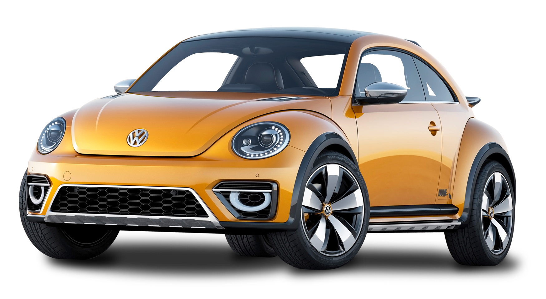 Yellow Volkswagen Car Background PNG Image