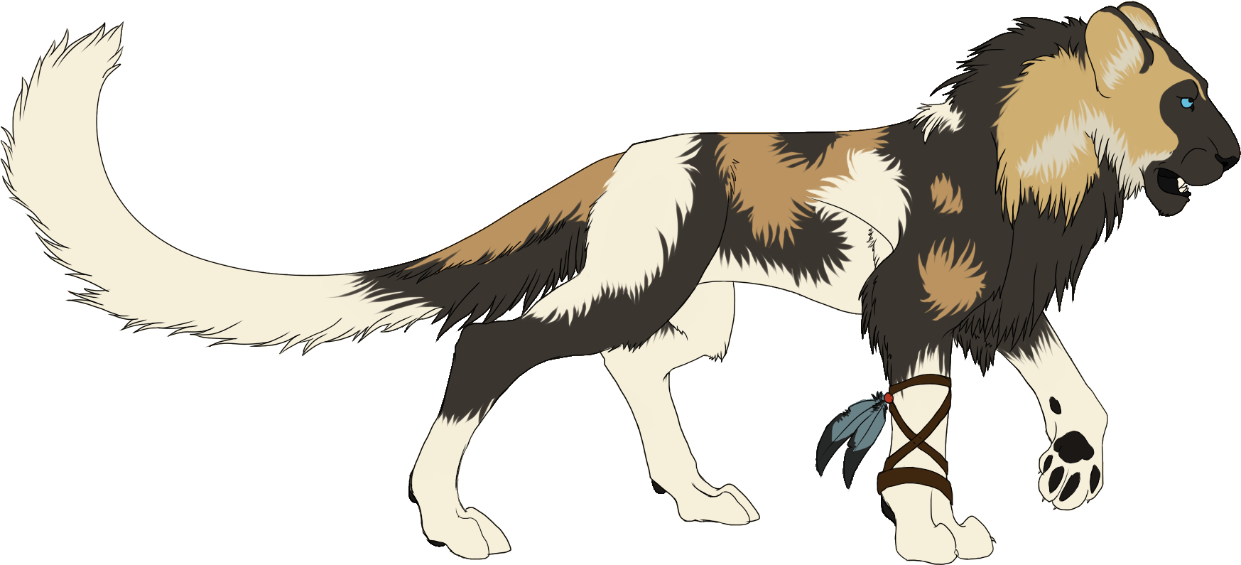 African Wild Dog Background PNG Image