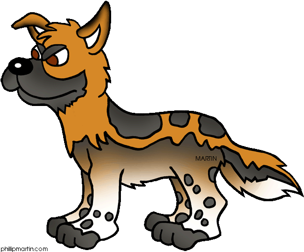 African Wild Dog PNG Clipart Background