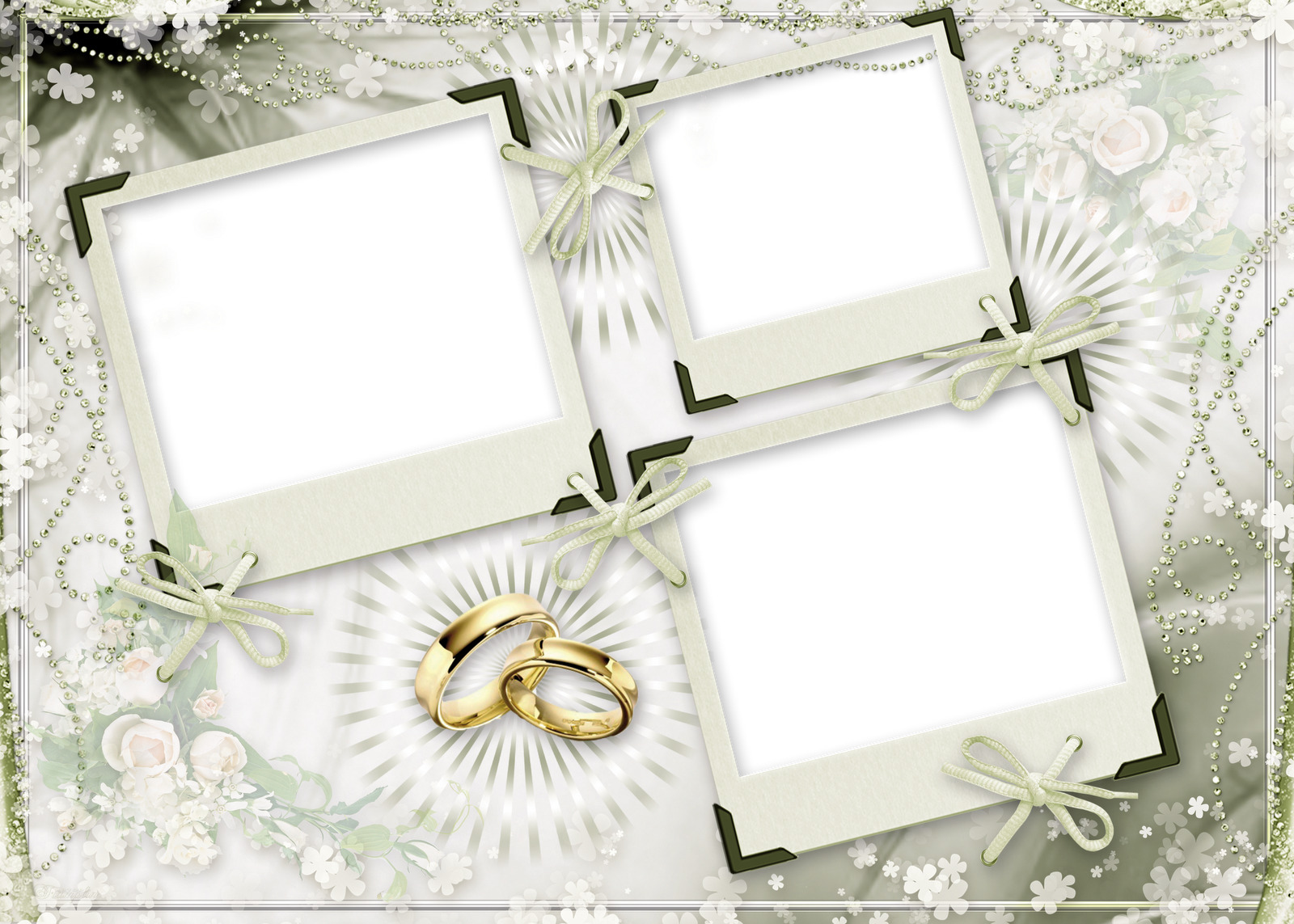 Fancy Wedding Frame PNG Clipart Background