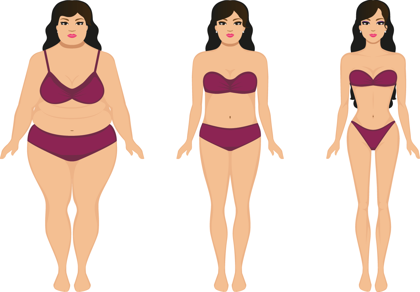 Girl Weight Loss No Background