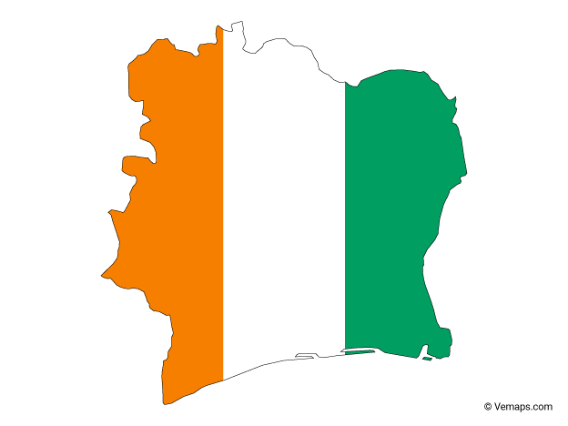 Ivory Coast Flag Transparent Background