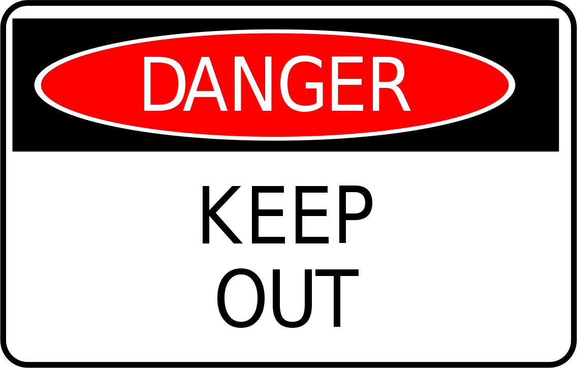 Keep Out Danger Sign Background PNG Image