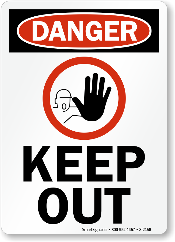 Keep Out Danger Sign PNG Background