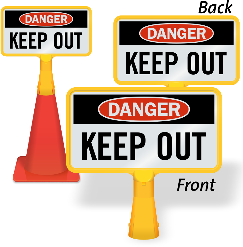 Keep Out Danger Sign PNG Pic Background