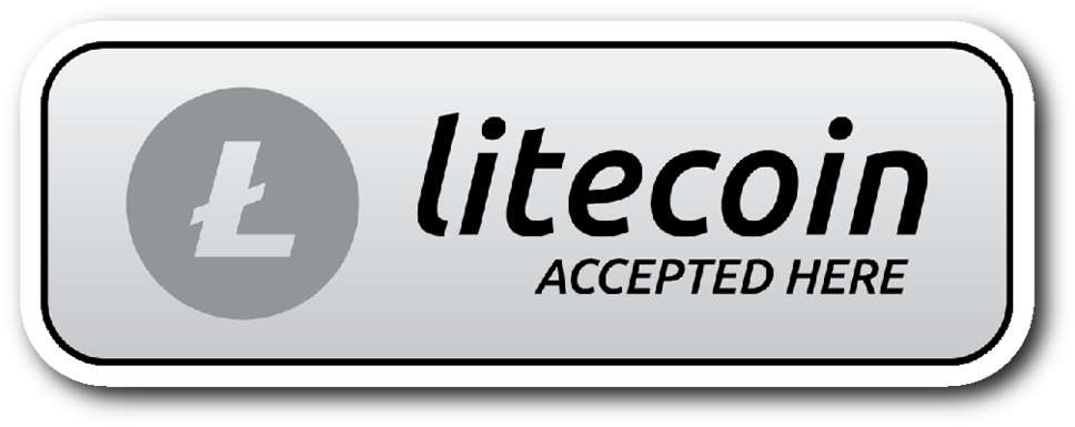 Litecoin Accepted Here Button PNG Clipart Background