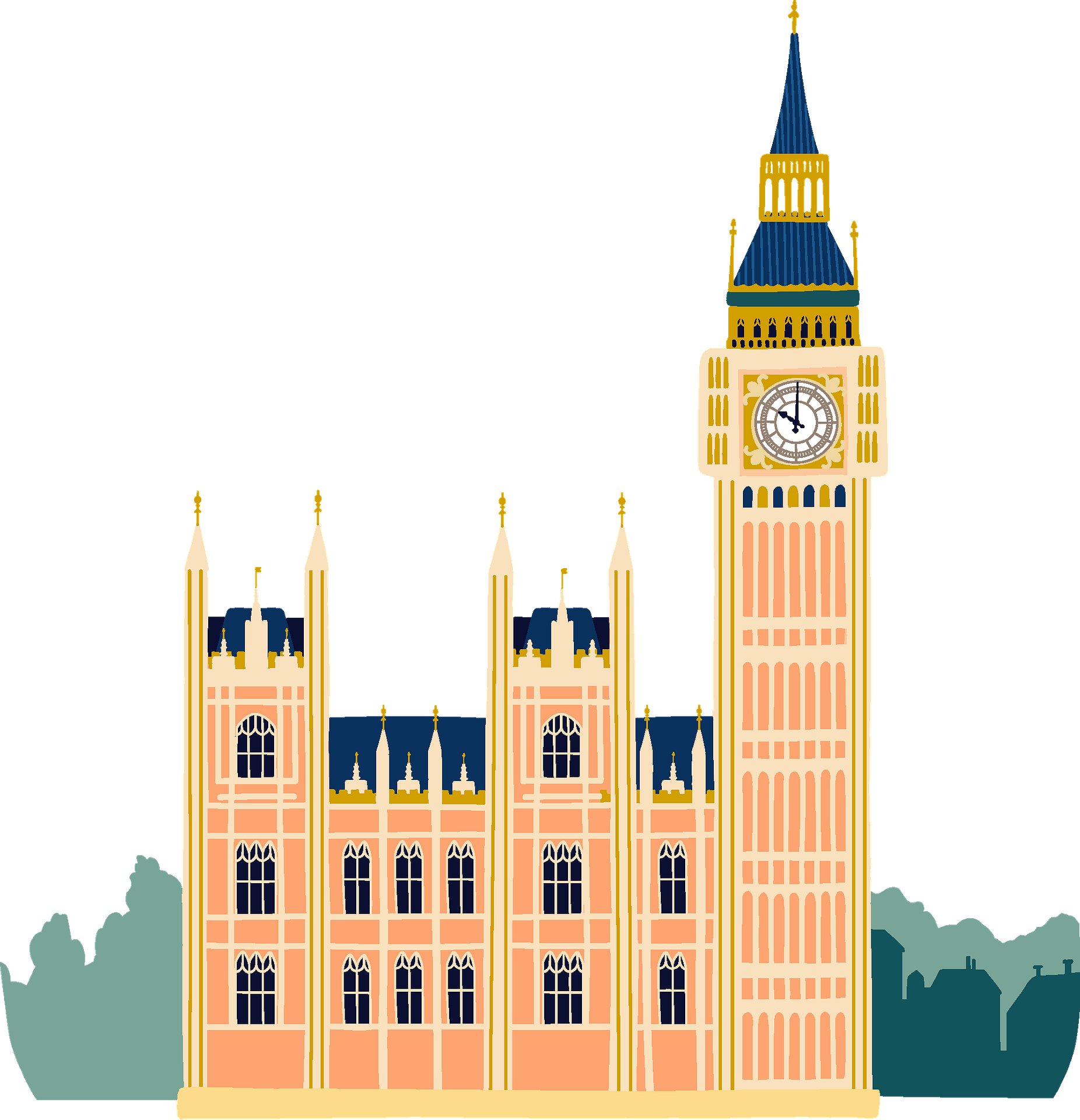 London Clock Tower PNG Free File Download