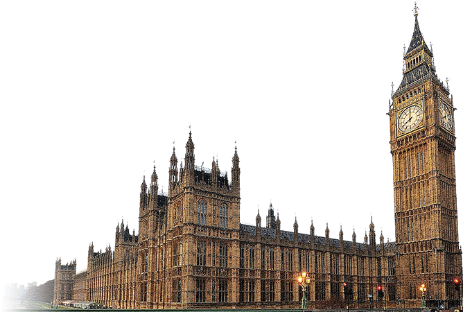 London Clock Tower Transparent Background