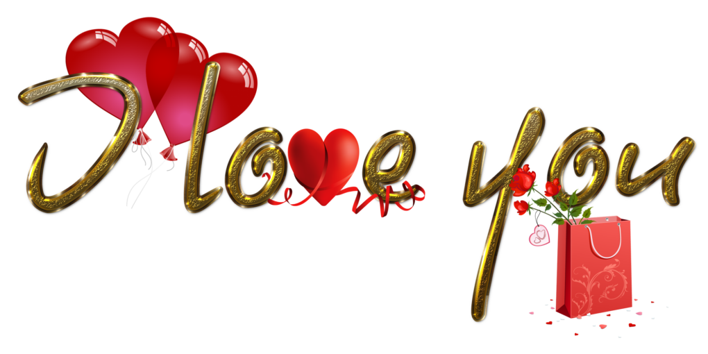 Love Text Background PNG